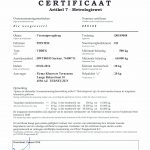 Weegbrugcertificaat 2016 - Firma Klouwers Terneuzen